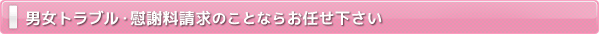 男女トラブル・慰謝料請求のことならお任せ下さい